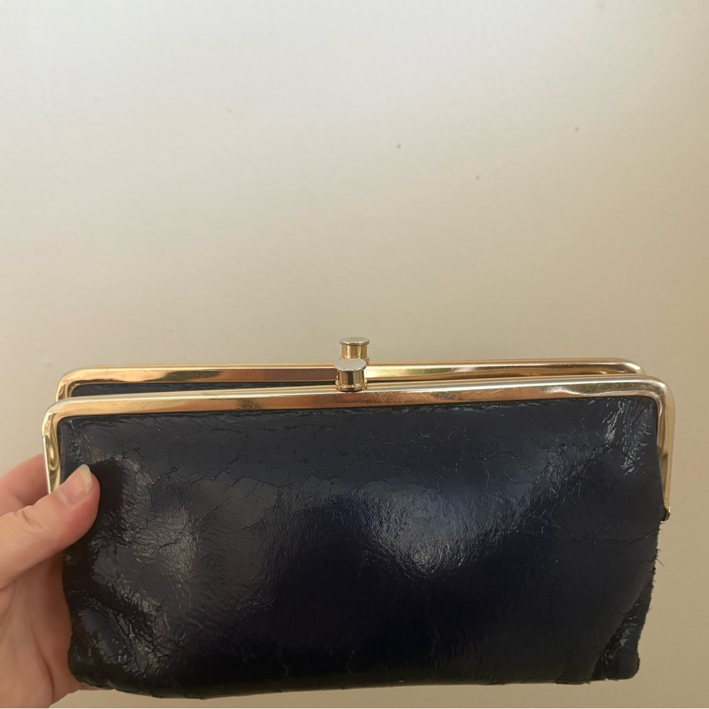 Used Dark Blue Hobo Wallet